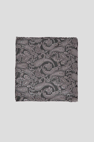 Sort & beige paisley lommeklud