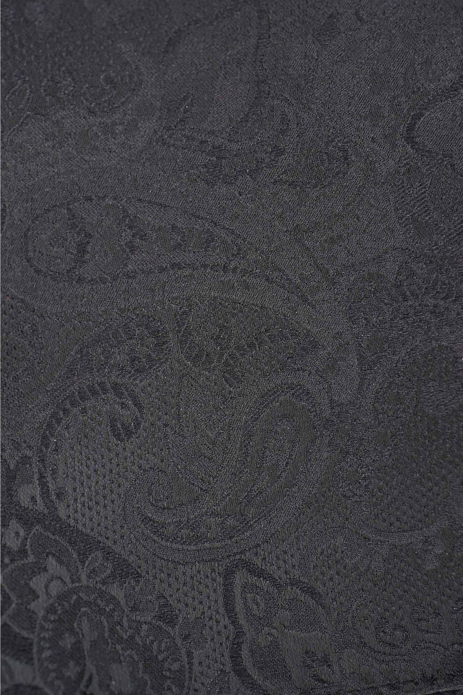 Sort paisley lommeklud PVD