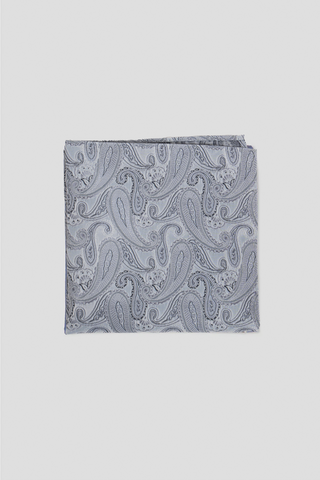 Sølv paisley lommeklud PVD