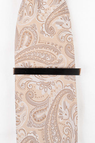 Børstet sort metal slipsenål PVD