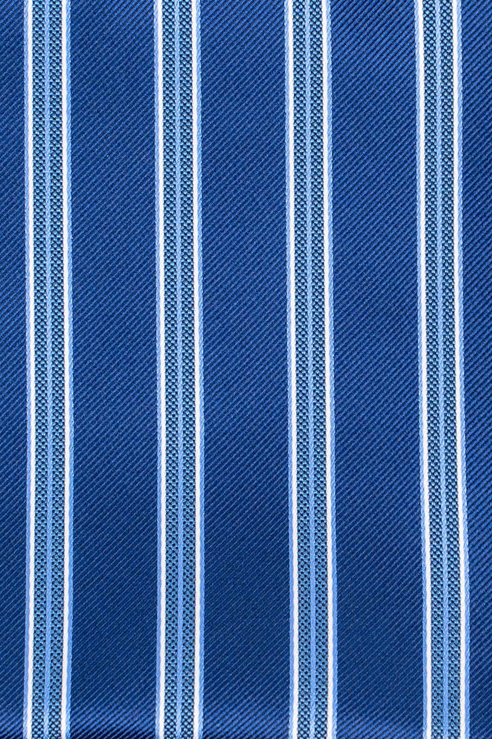 Blå & hvid stribet slips PVD
