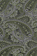Slips & lommekluds pakke (grøn & hvid paisley)