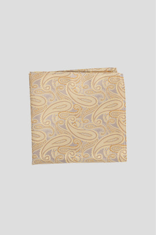 Gul paisley lommeklud PVD