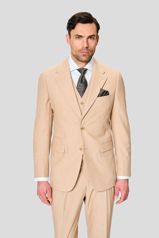 PRESTIGE sand vest med nålestriber MBO