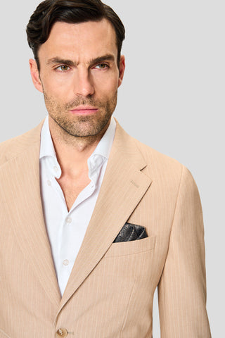 PRESTIGE sand blazer med nålestriber MBO