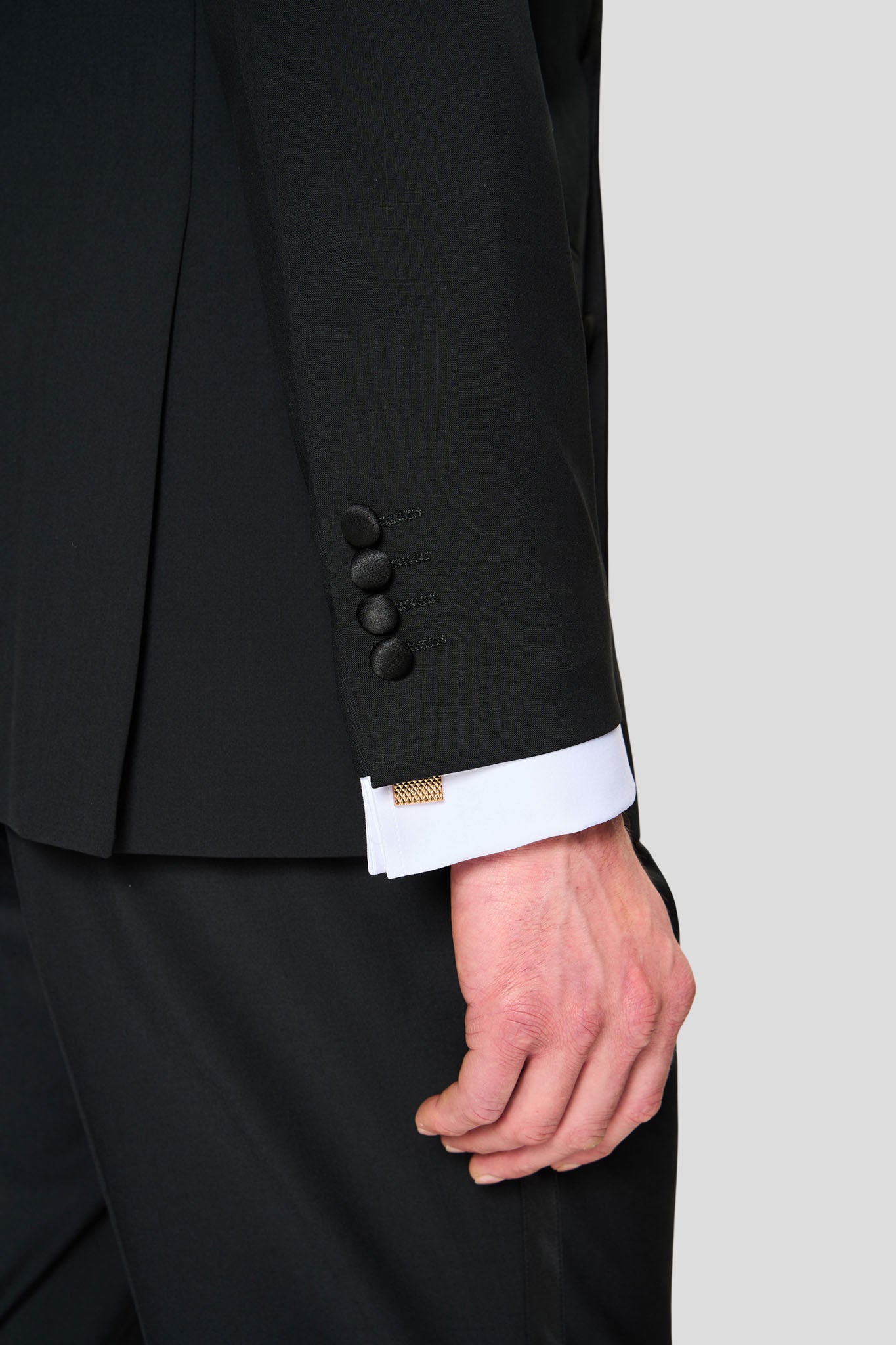 PREMIUM sort dobbeltradet smoking blazer