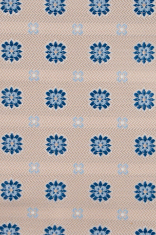 Slips & lommekluds pakke (Beige & blåt blomstret) suitclub.dk