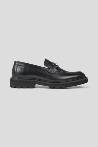 Sort chunky loafer med buckle Ahler