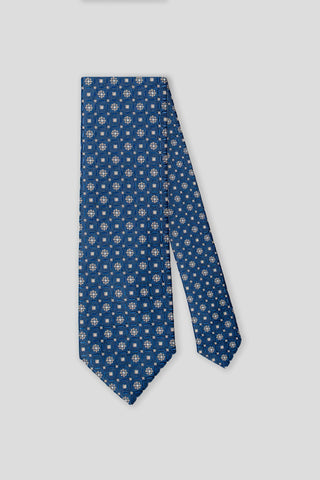 Blåt blomstret slips PVD