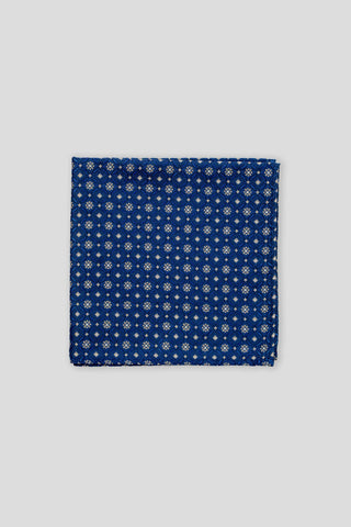 Blå blomstret lommeklud PVD
