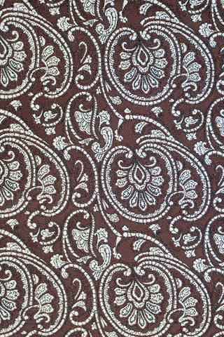 Slips & lommekluds pakke (brun & hvid paisley) suitclub.dk
