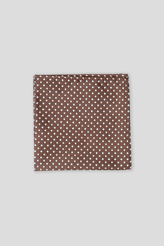 Brunt ternet lommeklud PVD