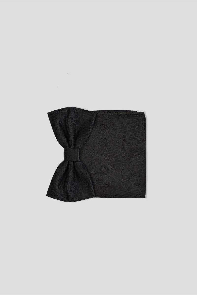 Butterfly & lommekluds pakke (Sort paisley butterfly) suitclub.dk