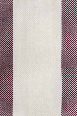 Vinrød stribet silkelommeklud PVD