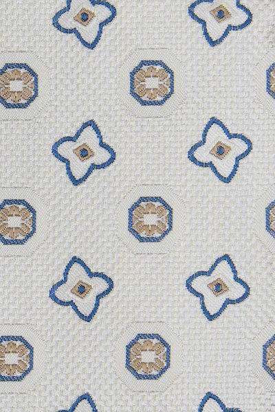 Off-white blomstret silkeslips