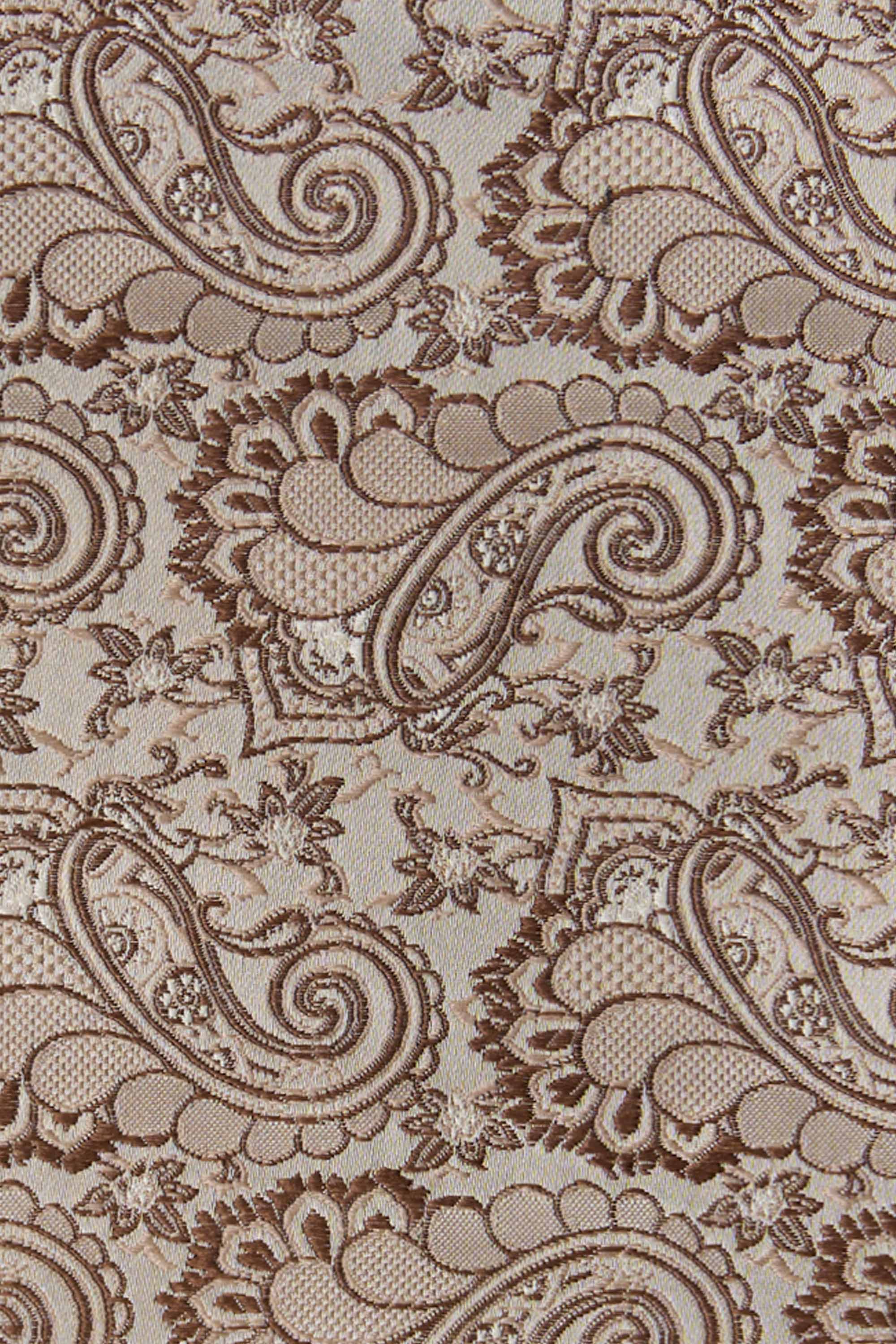 Beige paisley silkelommeklud PVD