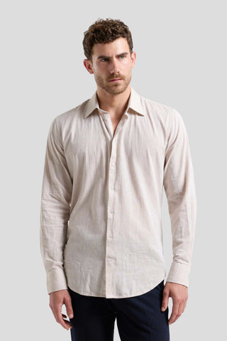 Beige hørskjorte Shirtmakers