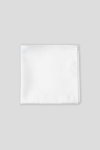 Hvid satin lommeklud