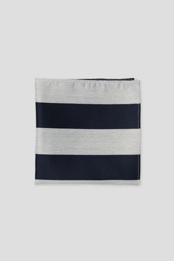 Navy stribet lommeklud