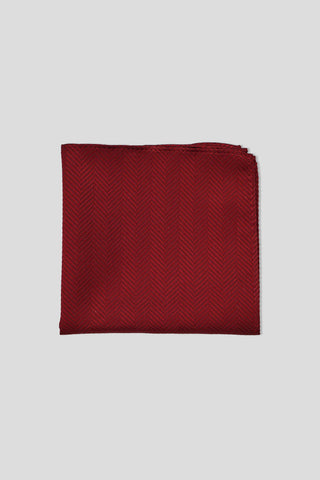 Rødt sildeben lommeklud PVD