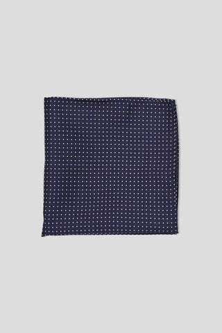 Navy & guld prikket lommeklud PVD