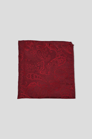 Rød paisley lommeklud PVD