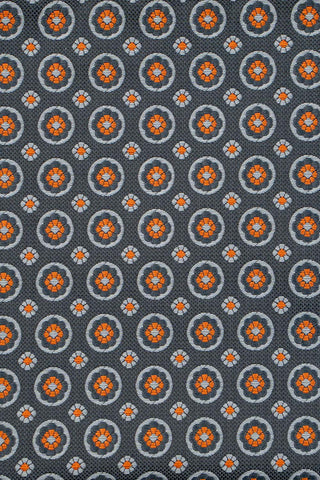 Orange blomstret lommeklud PVD