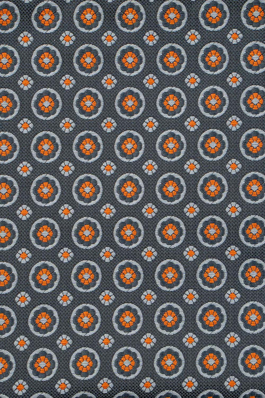 Orange blomstret lommeklud PVD