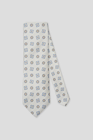 Off-white blomstret silkeslips