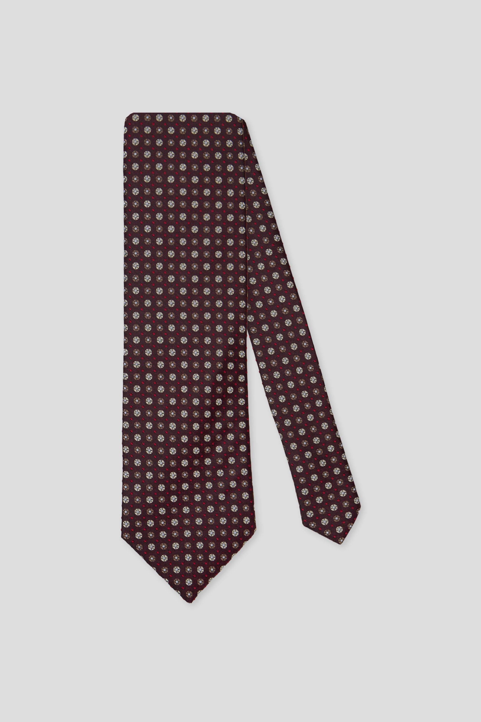 Bordeaux blomstret silkeslips PVD