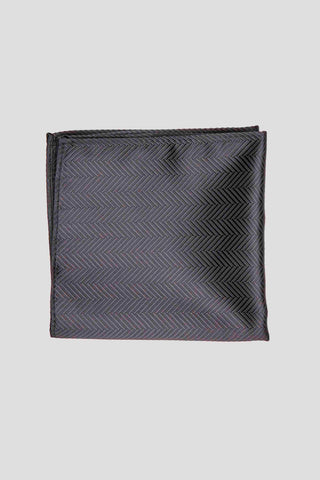 Slips & lommekluds pakke (Sort sildeben i silke)